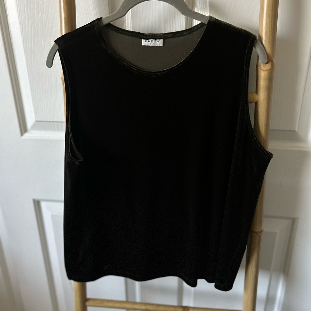 Olive Green Sleeveless Top